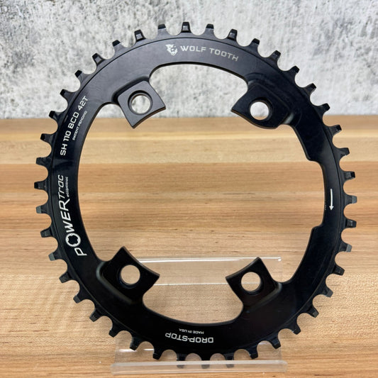 Wolf Tooth PowerTrac Drop Stop 42t 110BCD 4-Bolt for Shimano Oval 1x Chainring