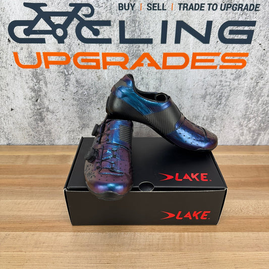 Worn Once! Lake CX 332-W Chameleon Blue Women's EU 41.5 3-Bolt Cycling Shoes