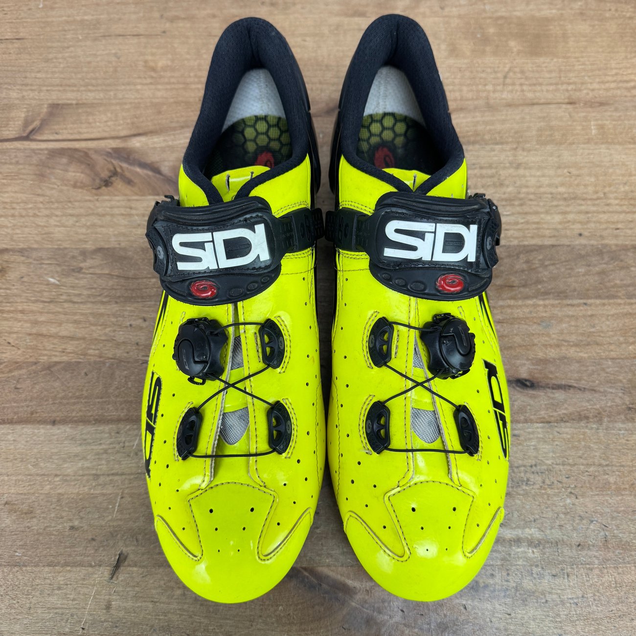 Worn Once! Sidi Wire Vent Black/Yellow 2013 EU 44 3-Bolt Cycling