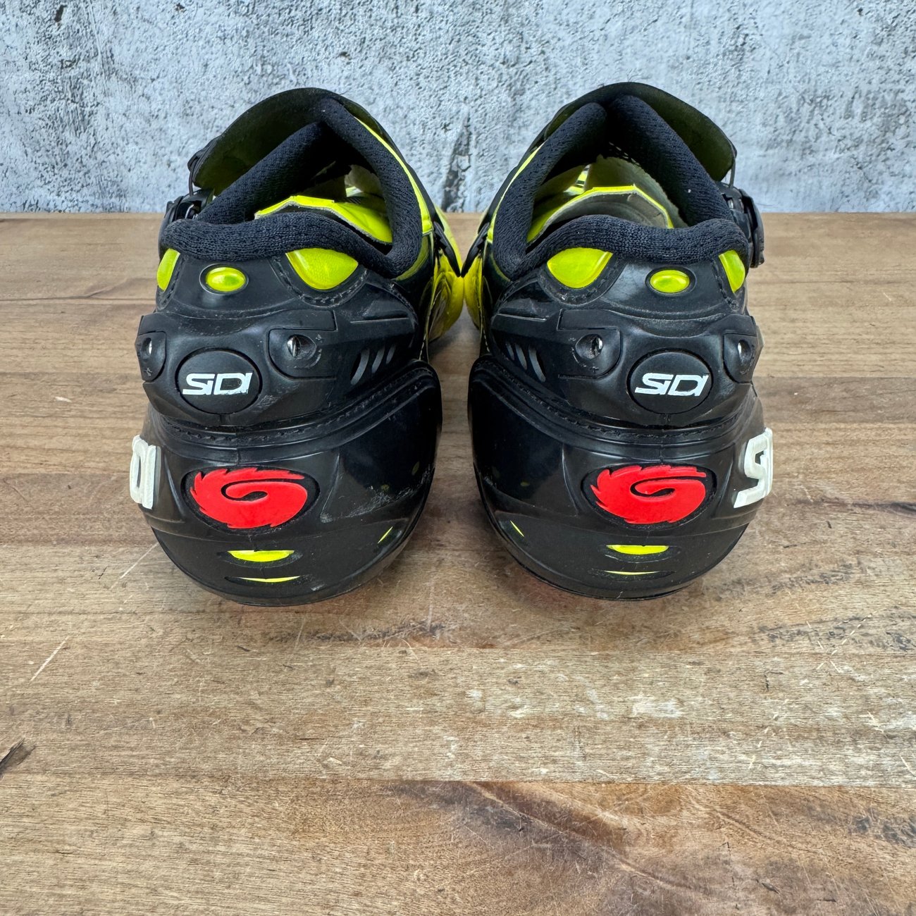 Worn Once! Sidi Wire Vent Black/Yellow 2013 EU 44 3-Bolt Cycling