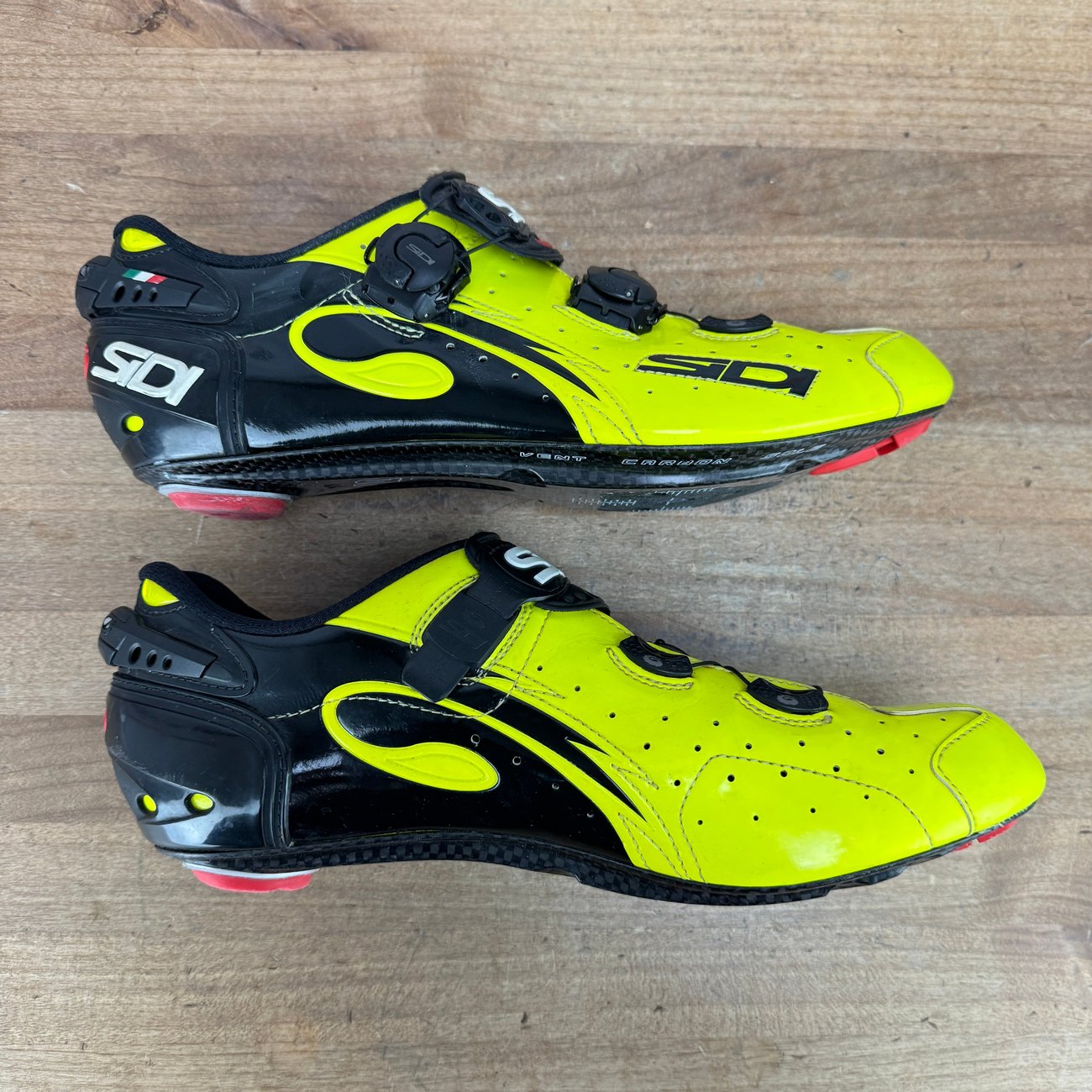 SIDI サイクルシューズ イエロー ブラック Worn Once! Sidi Wire Vent Black/Yellow 2013 EU 44 3-Bolt Cycling