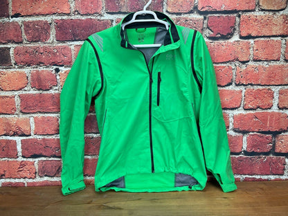 Gore Bike Wear Wind-Stopper Active Shell Green Cycle Jacket XL Cold Weather
