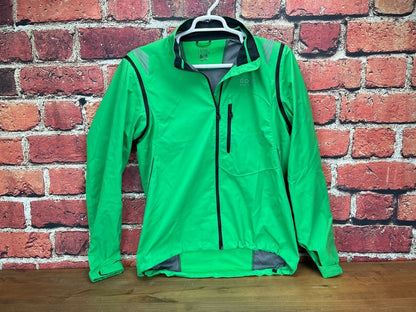 Gore Bike Wear Wind-Stopper Active Shell Green Cycle Jacket XL Cold Weather