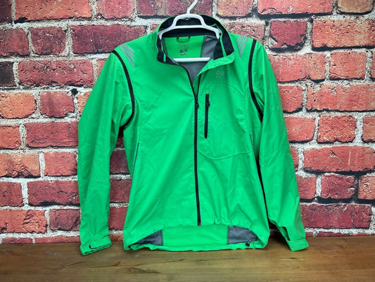 Gore Bike Wear Wind-Stopper Active Shell Green Cycle Jacket XL Cold Weather