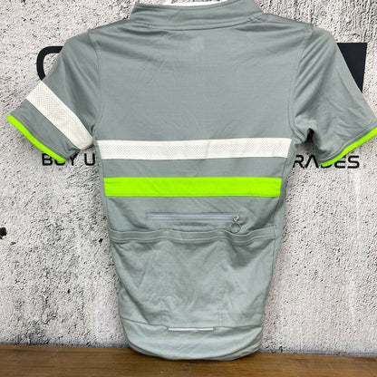 Rapha Brevet Jersey Men's Small Cycling Jersey Gray/Green/White