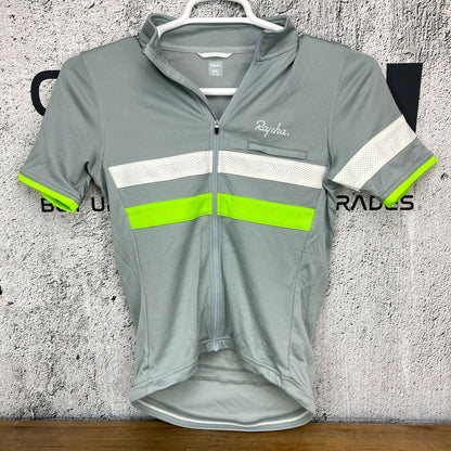 Rapha Brevet Jersey Men's Small Cycling Jersey Gray/Green/White