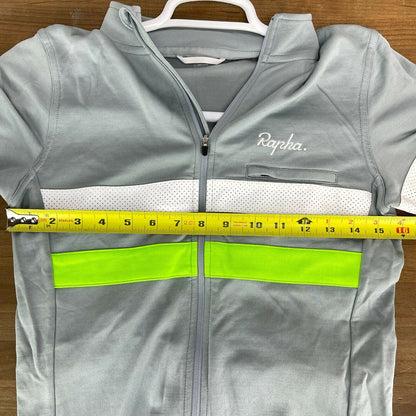 Rapha Brevet Jersey Men's Small Cycling Jersey Gray/Green/White