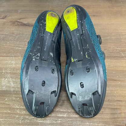 Fizik Infinito R1 Knit Men's 44.5(EU) 10(US) Road Cycling Shoes 3-Bolt Blue/Fluo