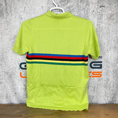 De Marchi Campione Polo Cycling Jersey Men's Large 100% Cotton 3 Pocket