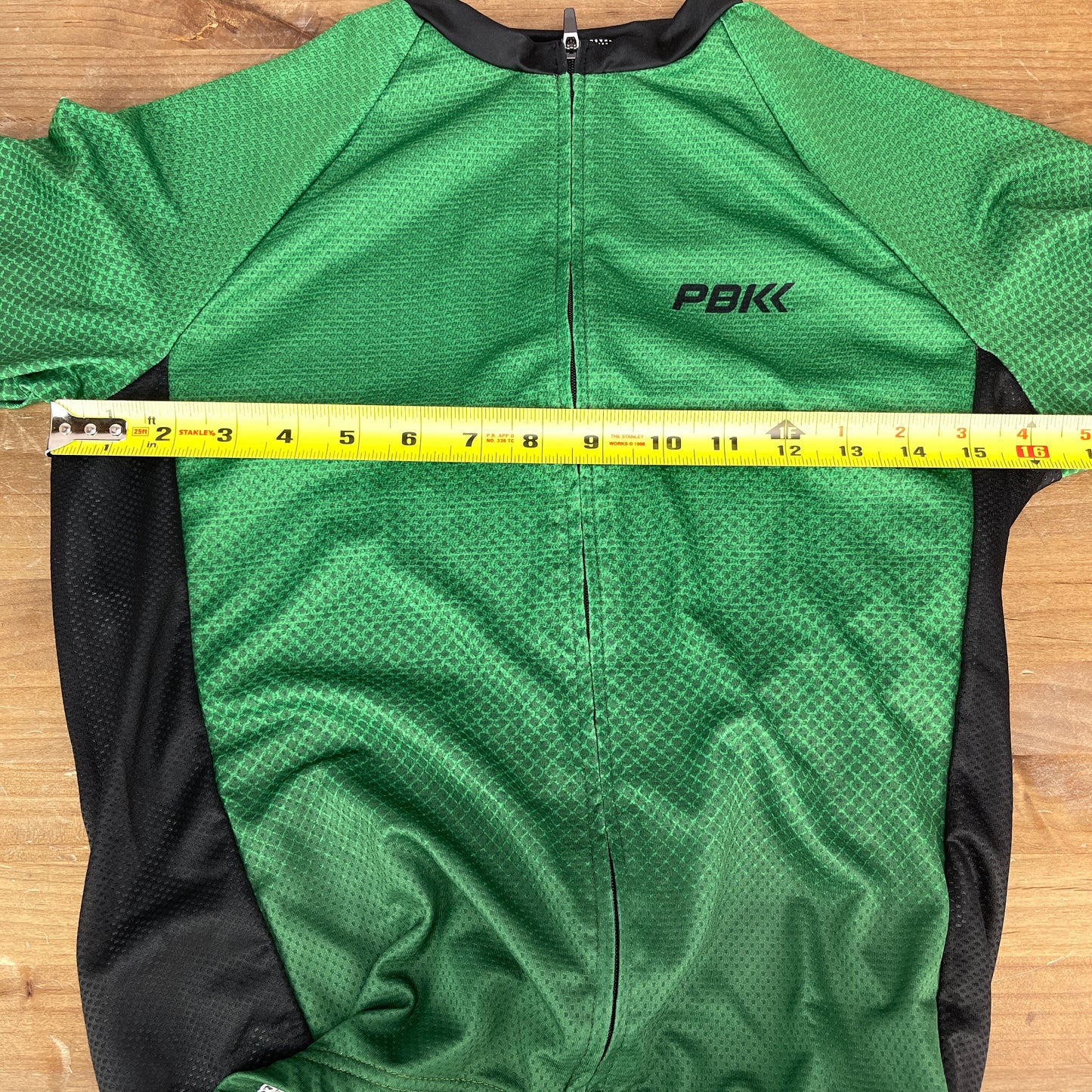 New! PBK Crux Jersey Men's Small Green Cycling Jersey