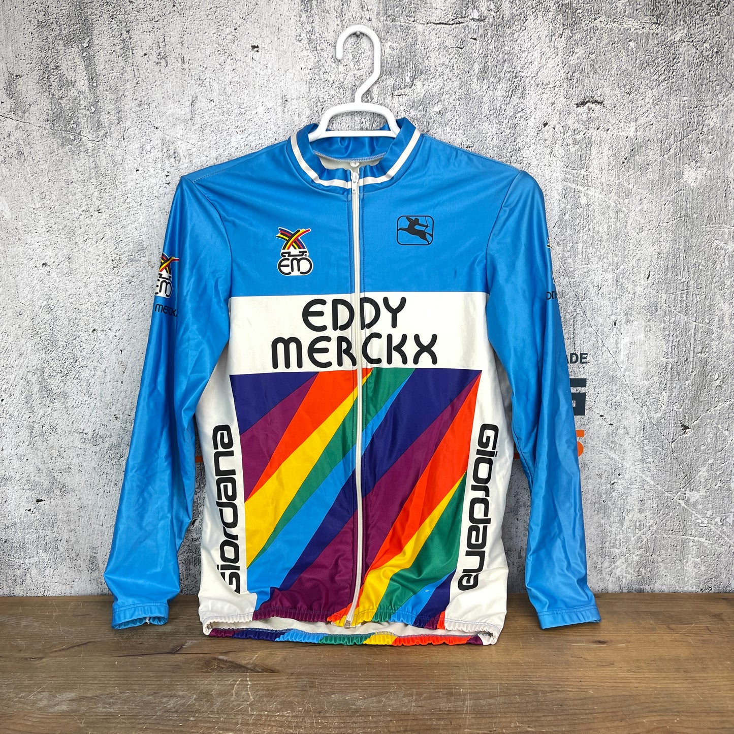 Vintage! Eddy Merckx Giordana Men's Size 5 (XL) Long Sleeve Cycling Jersey
