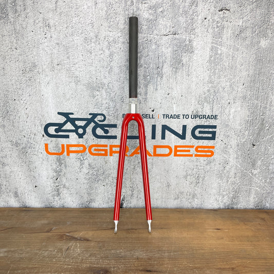 New Takeoff! 43mm Rake Red Carbon Road Bike Fork 300mm Steerer 1 1/8" 657g