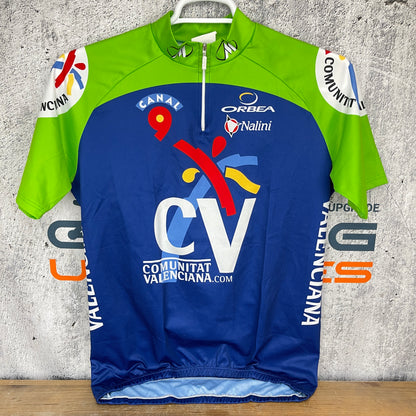 Nalini Men's Size 5 Green/Blue Road Bike Short Sleeve Cycling Jersey 170g