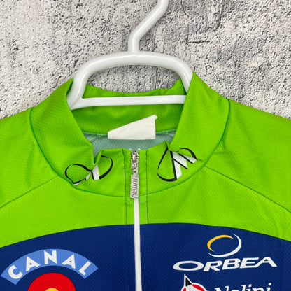 Nalini Men's Size 5 Green/Blue Road Bike Short Sleeve Cycling Jersey 170g