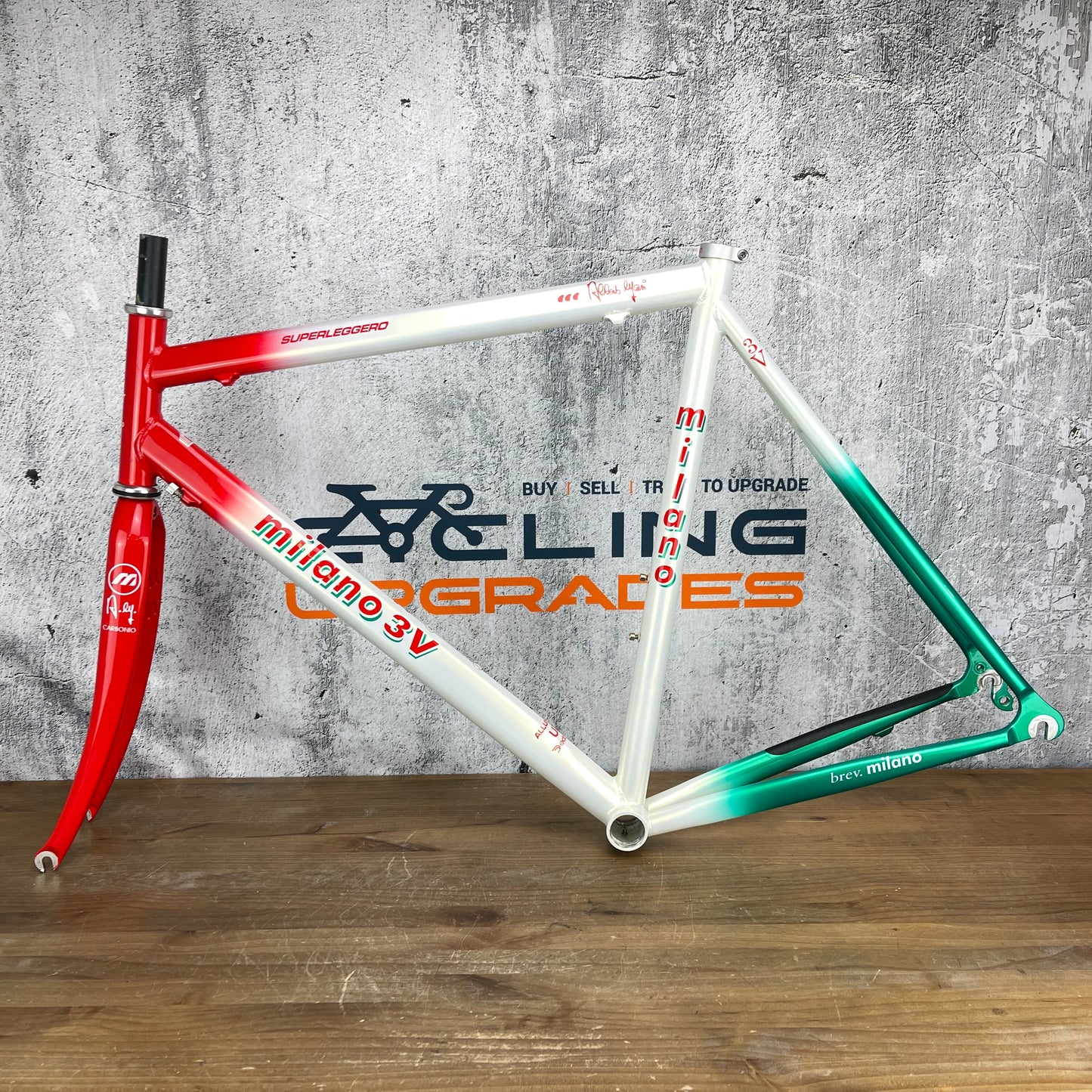 Alberto Masi Milano 3V Superleggero U2 56cm Rim Brake 3V Alloy Frameset 1636g