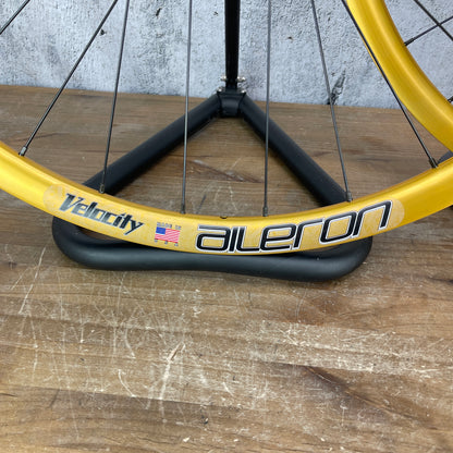 New! Velocity Aileron Alloy Tubeless Wheelset 700c Disc Brake Gold 1775g