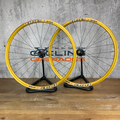 New! Velocity Aileron Alloy Tubeless Wheelset 700c Disc Brake Gold 1775g