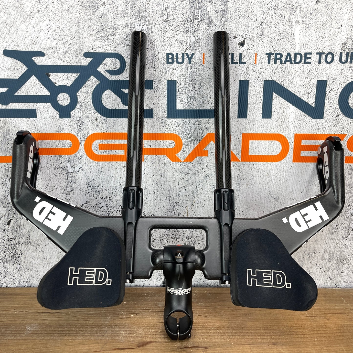 HED Integrated 42cm Carbon TT/Triathlon Basebar + Carbon S-Bend Extensions