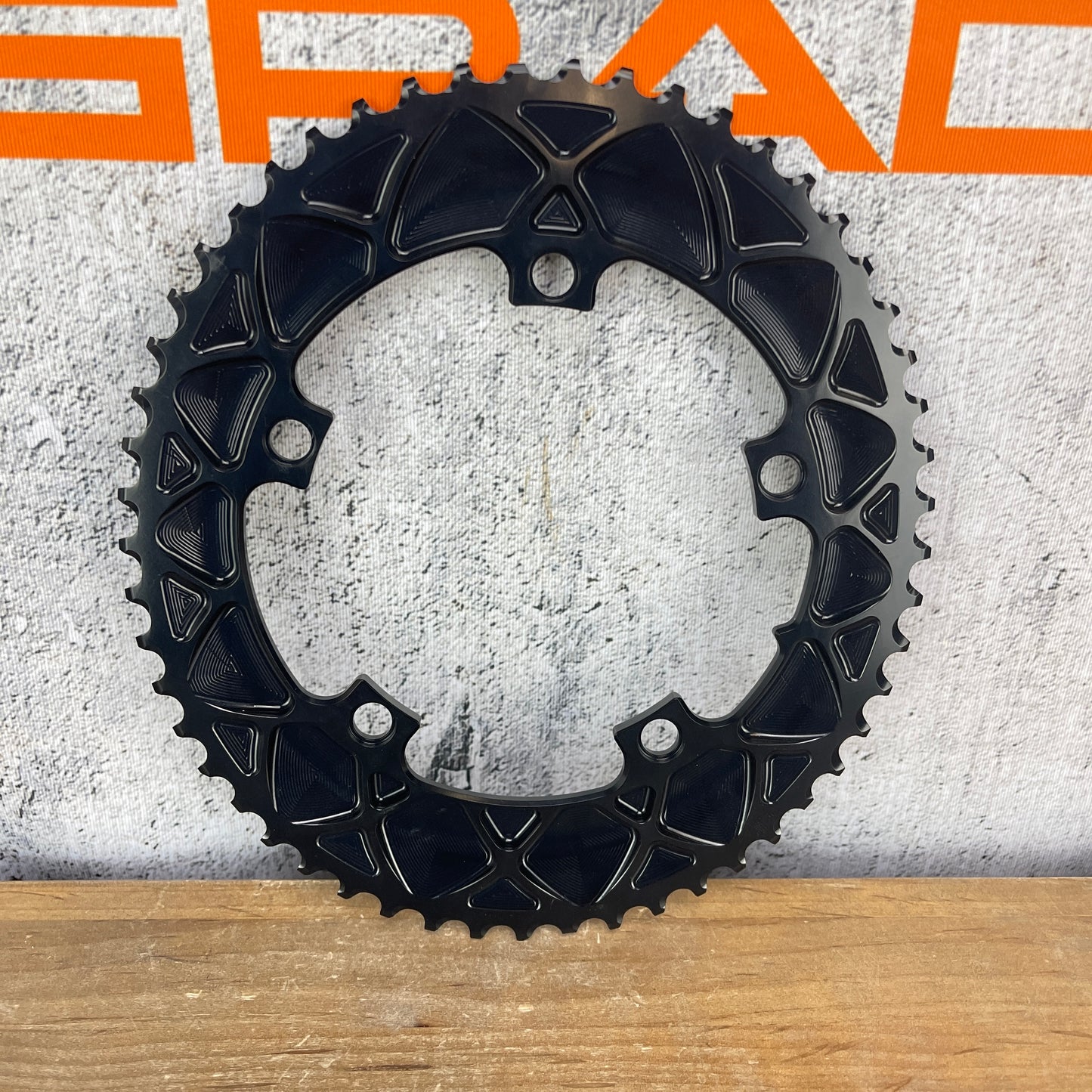 New! Absolute Black 53t Oval 5-Bolt 130BCD Road Bike Single Chainring