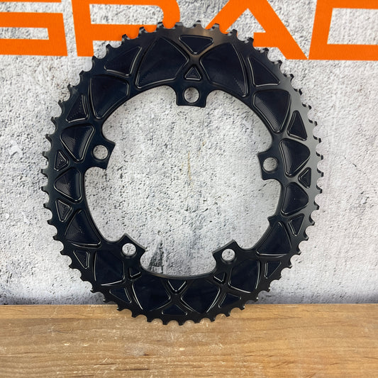 New! Absolute Black 53t Oval 5-Bolt 130BCD Road Bike Single Chainring