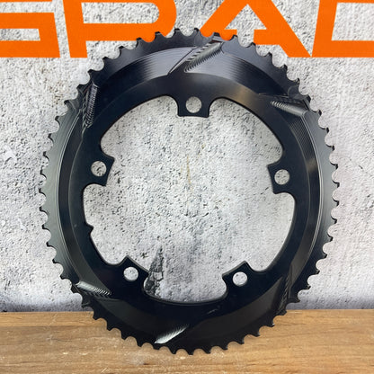 New! Absolute Black 53t Oval 5-Bolt 130BCD Road Bike Single Chainring
