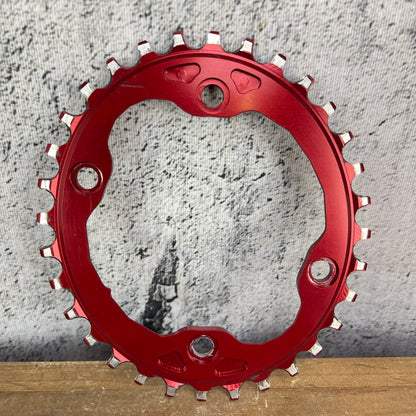 Absolute Black 36t Oval 96BCD N/W Red Chainring for XT M8000