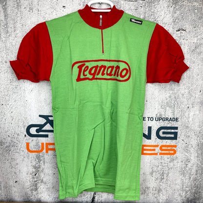 SMS Santini Vintage Legnano Men's Medium Short Steeve Wool Cycling Jersey