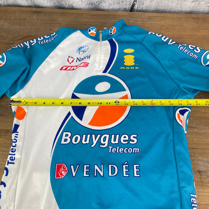 Vintage! Nalini Bouygues Telecom Vendee XL Size 6 Men's Cycling Jersey Short Sleeve