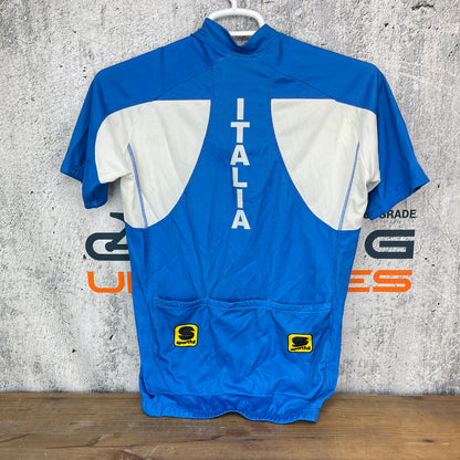 Sportful Team Italia Medium Blue Men's Road Bike Cycling Jersey Short Sleeve