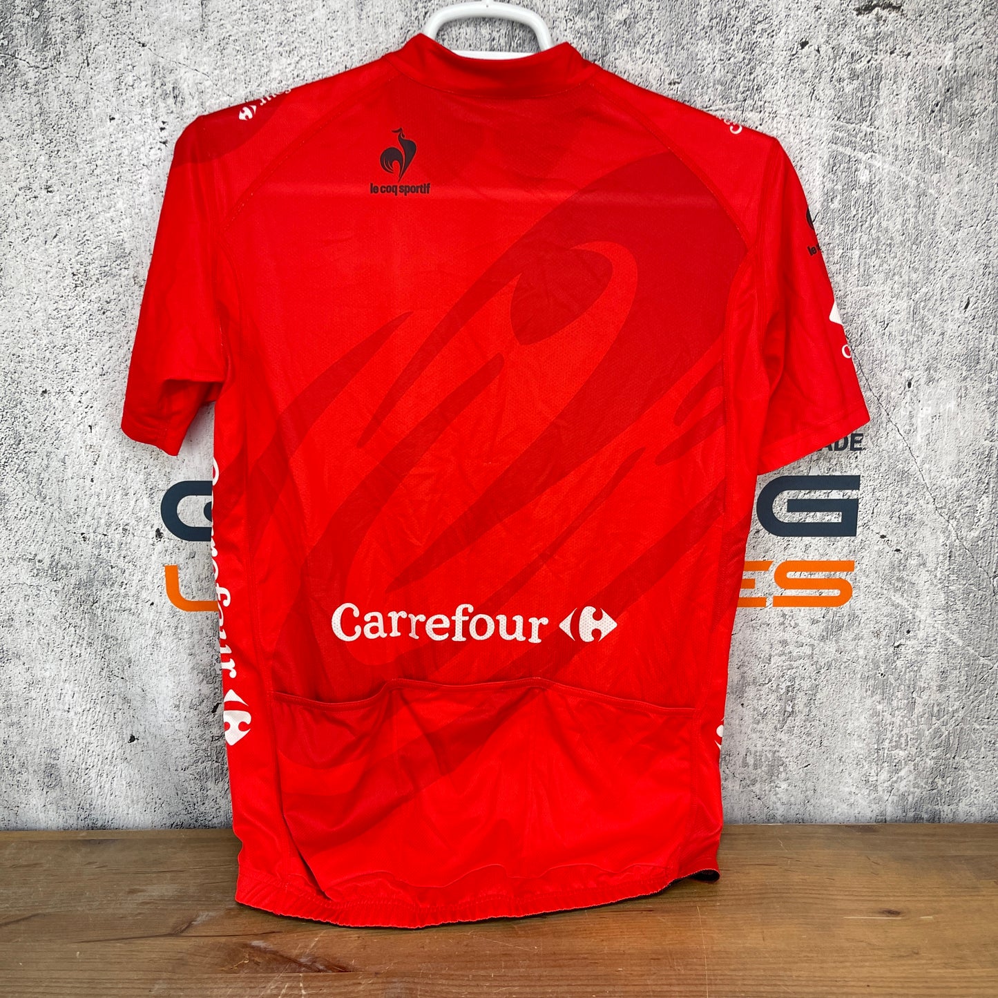 Le Coq Sportif Carrefour La Vuelta 2013 XL Men's Red Cycling Jersey Short Sleeve