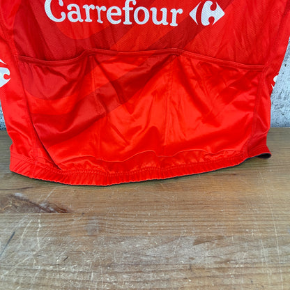 Le Coq Sportif Carrefour La Vuelta 2013 XL Men's Red Cycling Jersey Short Sleeve