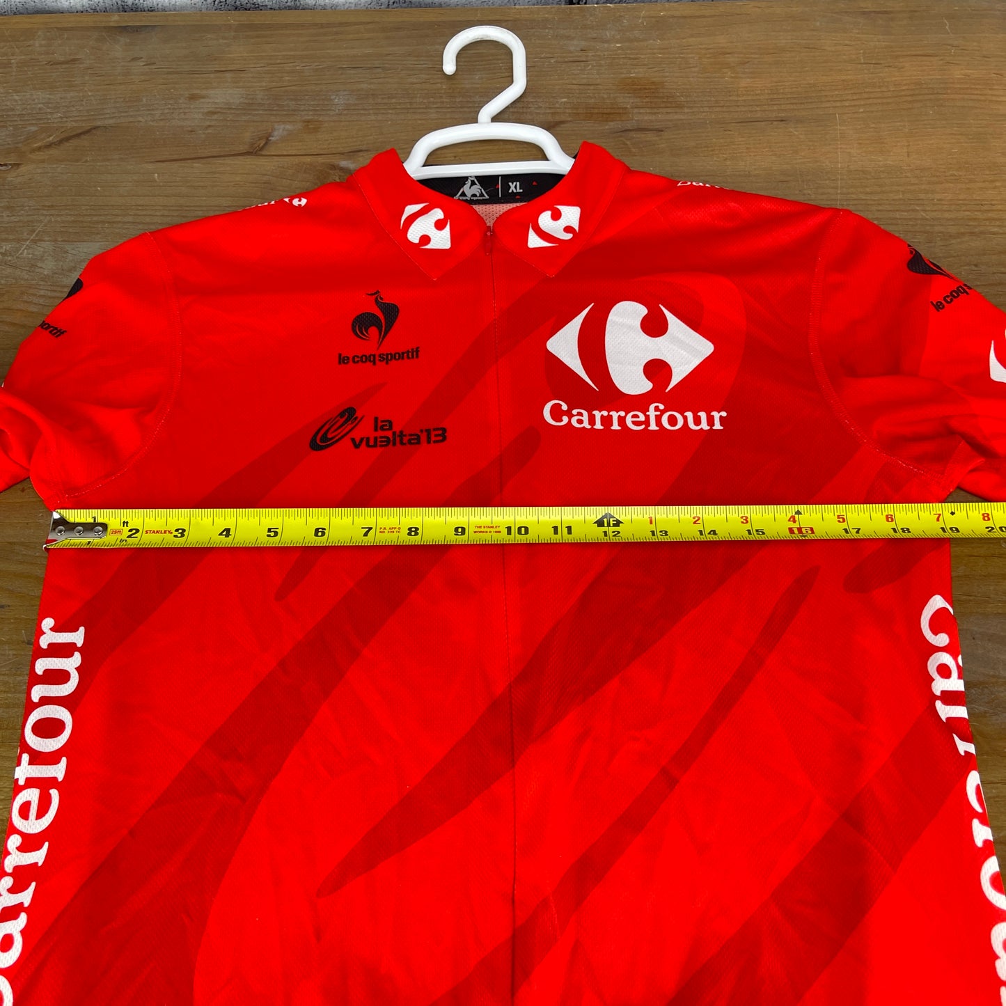 Le Coq Sportif Carrefour La Vuelta 2013 XL Men's Red Cycling Jersey Short Sleeve
