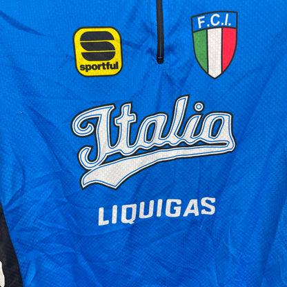 Sportful Italia Liquigas Medium Blue Men's Cycling Jersey Short Sleeve