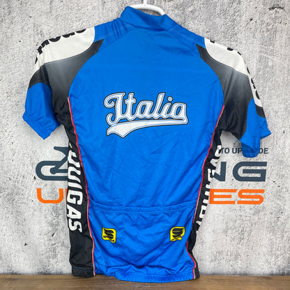 Sportful Italia Liquigas Medium Blue Men's Cycling Jersey Short Sleeve