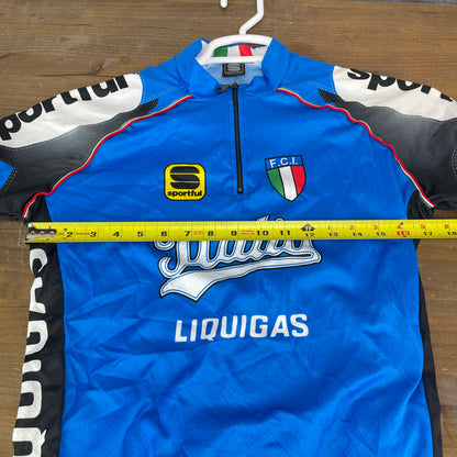 Sportful Italia Liquigas Medium Blue Men's Cycling Jersey Short Sleeve