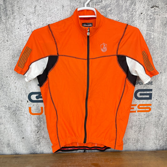 Campagnolo XL Men's Road Bike Orange Cycling Jersey Short Sleeve