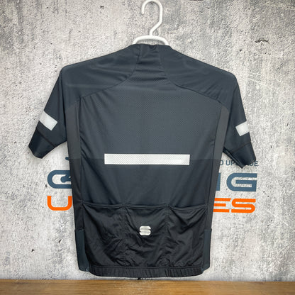 Sportful Evo XL Men's Short Sleeve Black Full Zipper Cycling Jersey
