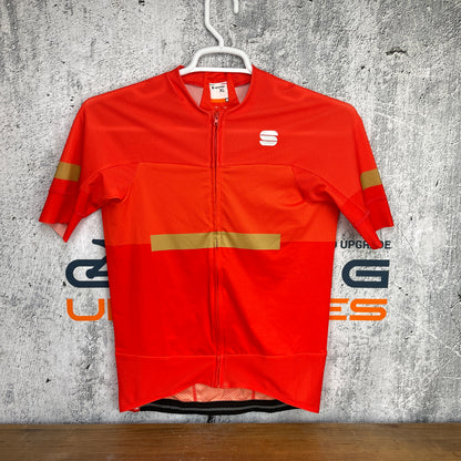 Sportful Evo XL Men's Short Sleeve Red Fire Full Zipper Cycling Jersey