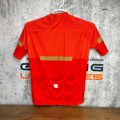 Sportful Evo XL Men's Short Sleeve Red Fire Full Zipper Cycling Jersey