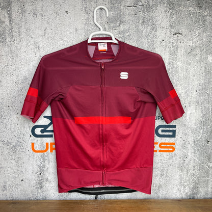 Sportful Evo Jersey XL Mens Short Sleeve Red Rumba Full Zipper Cycling Jersey