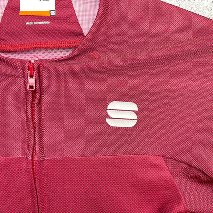 Sportful Evo Jersey XL Mens Short Sleeve Red Rumba Full Zipper Cycling Jersey