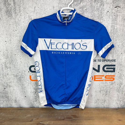 Verge Vecchio's Bicicletteria Medium Men's Blue Cycling Jersey Short Sleeve