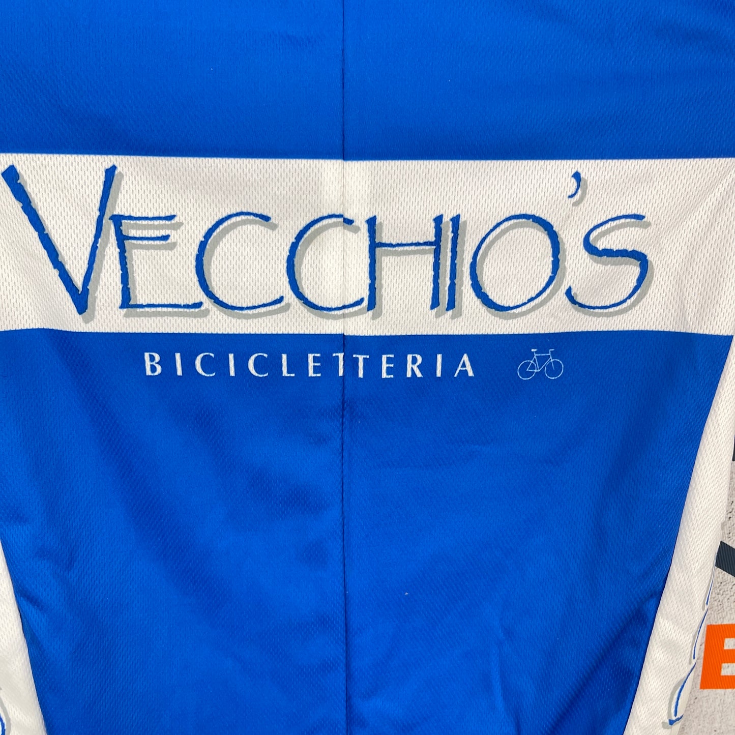 Verge Vecchio's Bicicletteria Medium Men's Blue Cycling Jersey Short Sleeve