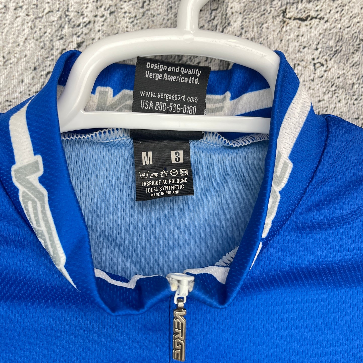 Verge Vecchio's Bicicletteria Medium Men's Blue Cycling Jersey Short Sleeve