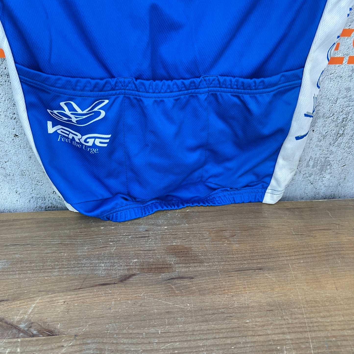 Verge Vecchio's Bicicletteria Medium Men's Blue Cycling Jersey Short Sleeve