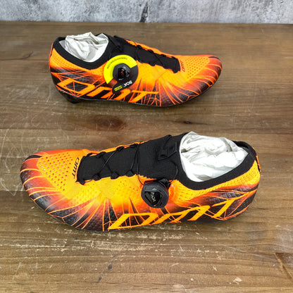 New! DMT KR1 42.5 (EU) 9 (US) Carbon Road Cycling Shoes 3-Bolt Black/Orange