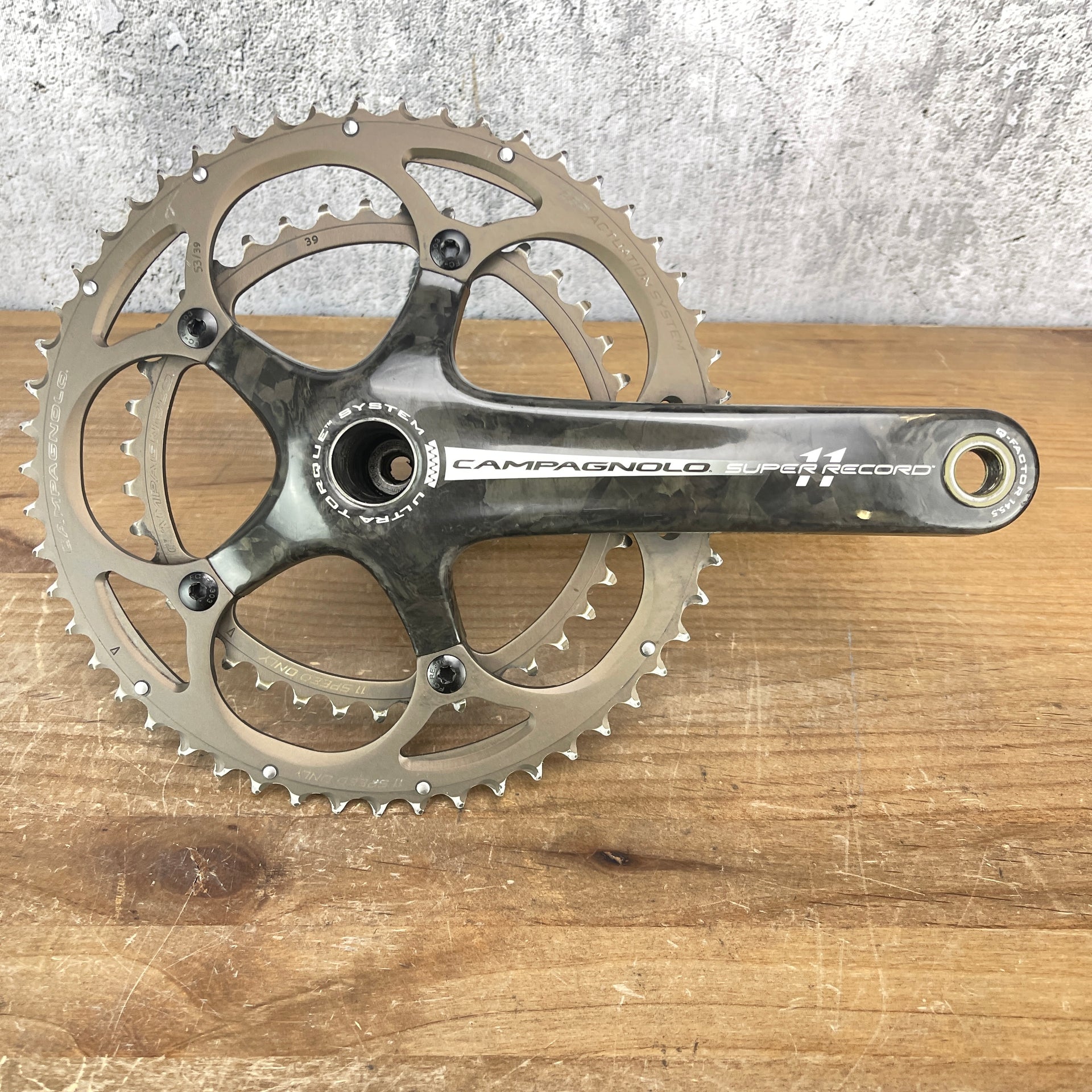 Campagnolo Super Record 11 Carbon Crankset 53/39t 11-Speed 5-Bolt