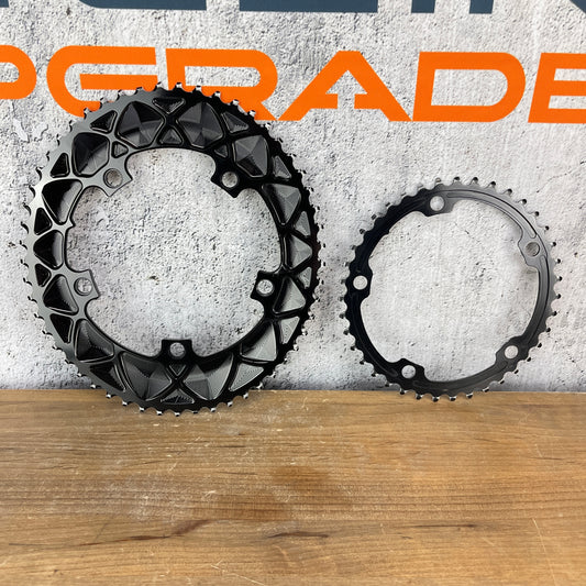 Absolute Black Oval 53/39t 130BCD Road Bike Chainring Set 5-Bolt