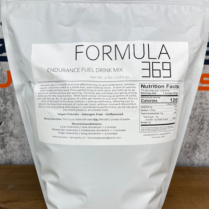 Formula 369 Endurance Fuel Drink Mix 5lb Bag 73 Scoops Cycling/Endurance Sports