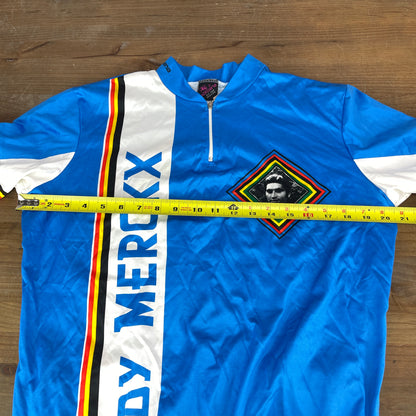 Giordana Vintage Eddy Merckx Blue XL-5-52 Men's Short Sleeve Cycling Jersey